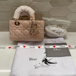 NWT Dior mini bag with crossbody strap (full package)